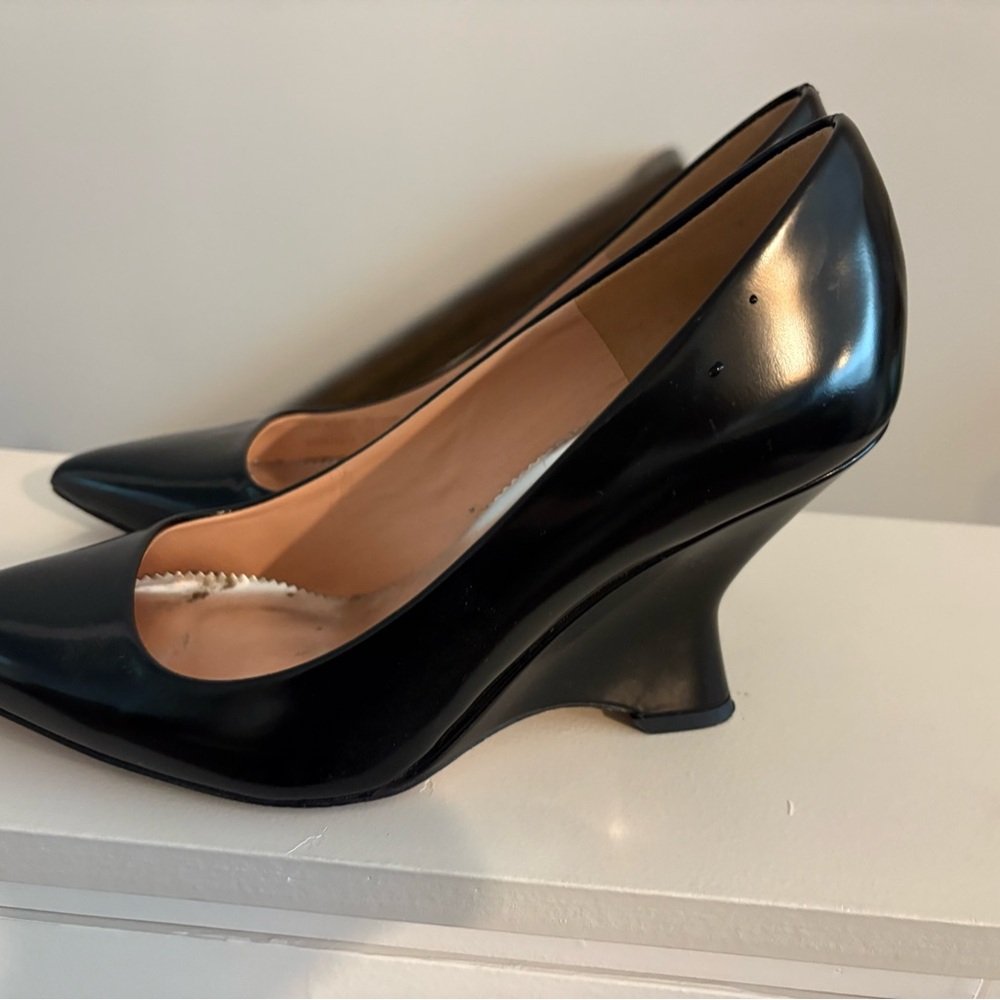J Crew Collection wedge pumps in Italian spazzolato leather - Picture 3 of 5